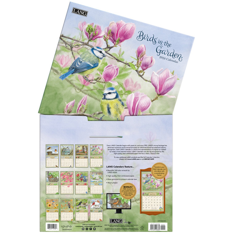 Lang Birds in the Garden 2024 Wall Calendar Wayfair Canada